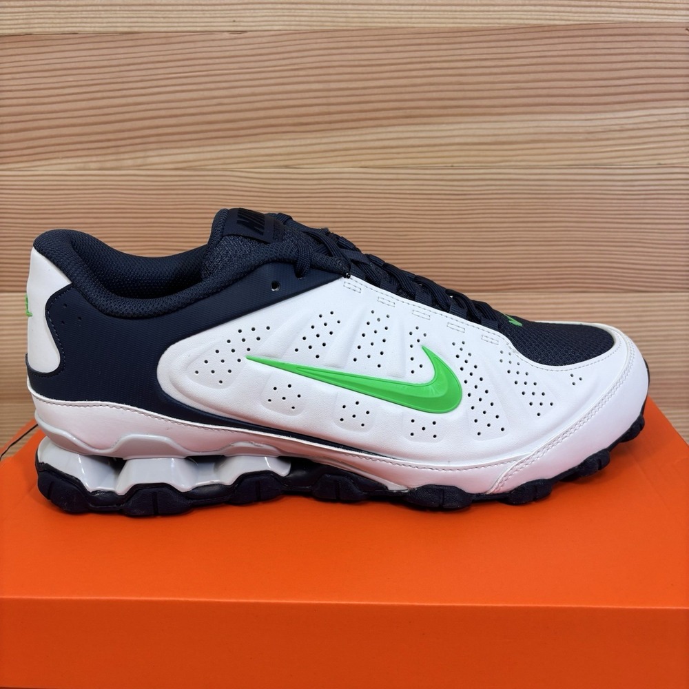 Nike Reax 8 NSW SL Training Shoes Mens 10 White Green Navy IR5118-102